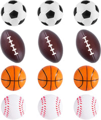 Super Z Outlet 12 pack of mini foam sports balls in soccer style - view 2