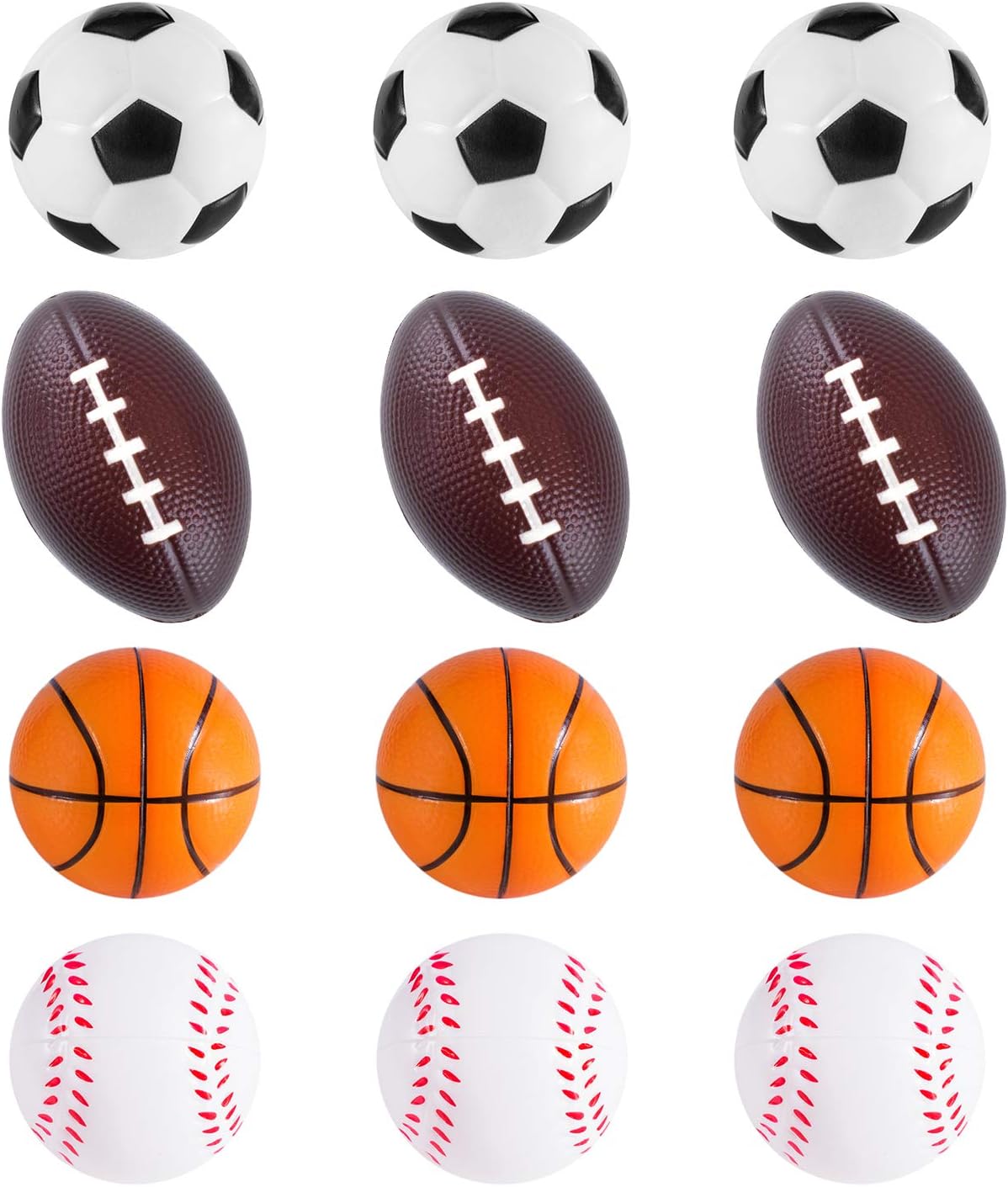 Super Z Outlet 12 pack of mini foam sports balls in soccer style - view 2