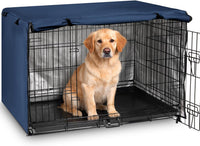 kefit Dog Crate Cover, Privacy & Light-Blocking Cover for Wire Dog Kennel/Cage, Fits Standard 48" - Navy Blue / 48 inch