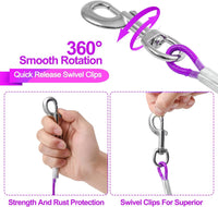 10/15/20/25FT Dog Tie Out Cable - Purple / 125Ibs 30ft - image 2