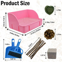 12Pcs Rabbit Litter Box for Cage - 【Pink】 - image 3