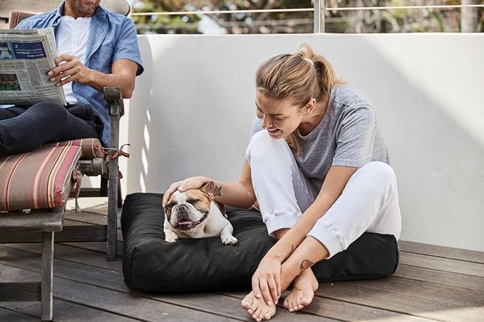 K9 Ballistics Tough Rectangle Pillow XL Dog Bed - Removable Cover, Washable, Durable & Water Resistant Dog Bed Made for X-Large Dogs 54"x38", Blue Quartz