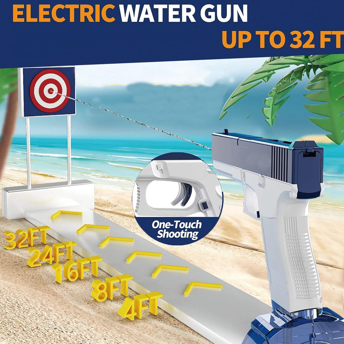 ELPSCGROO 2 pack electric water guns with LED light in pink and blue - view 4