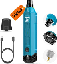 Casfuy 6-Speed Dog Nail Grinder - E-Bright Blue