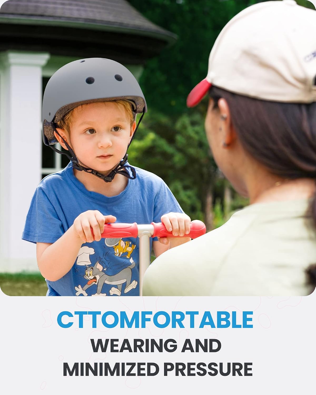 OutdoorMaster Kids Bike Helmet, Adjustable for Cycling & Skating – Fun for Kids & Family - Matte Gray / Large: 21.7-22.8 in. / 55-58 cm - image 2