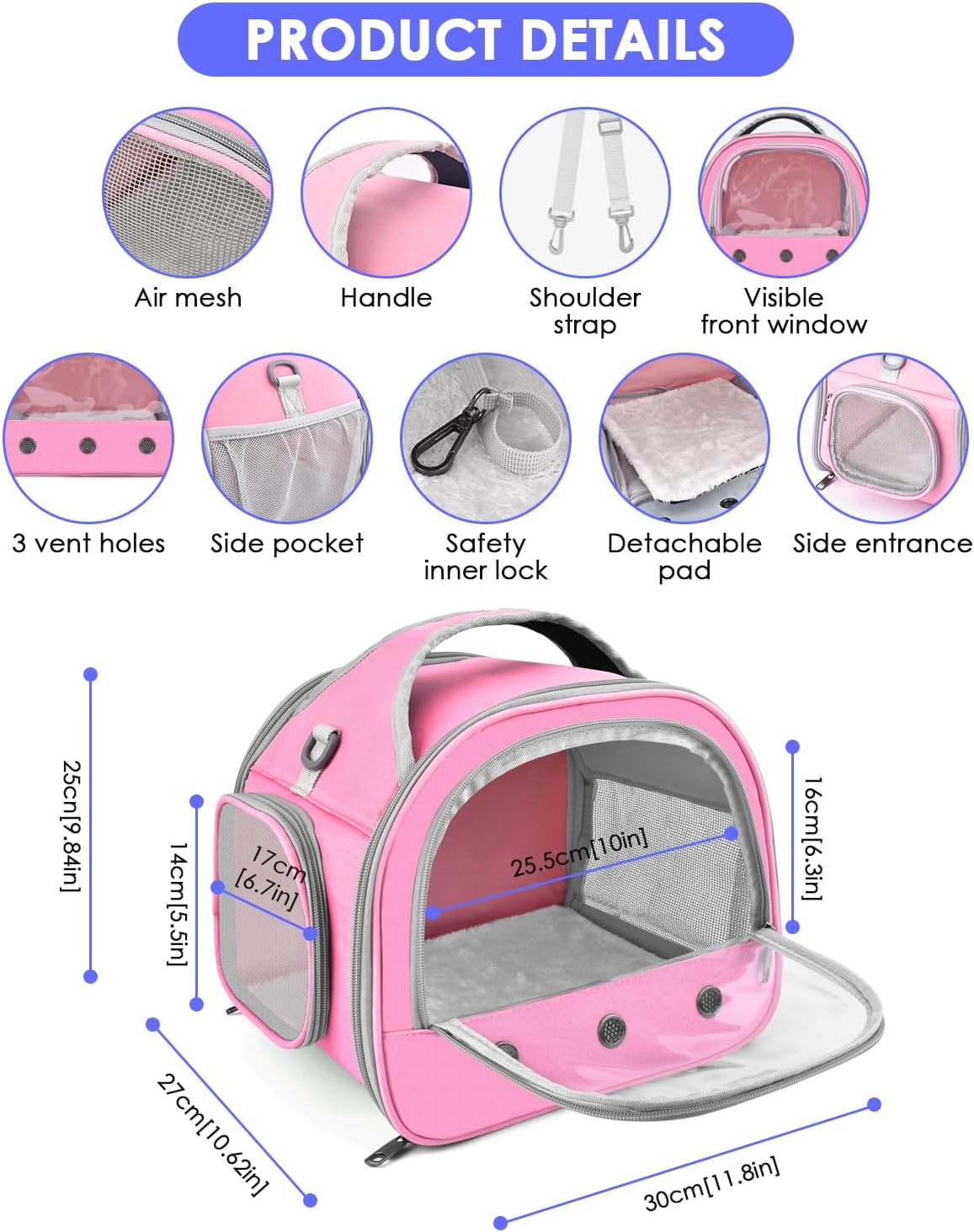 Bissap Guinea Pig Carrier Bag - Pink - image 2