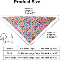 PTDECOR Halloween Dog Bandana, Ghost Pumpkin Dog Scarf - Small / Flower-1 - image 4