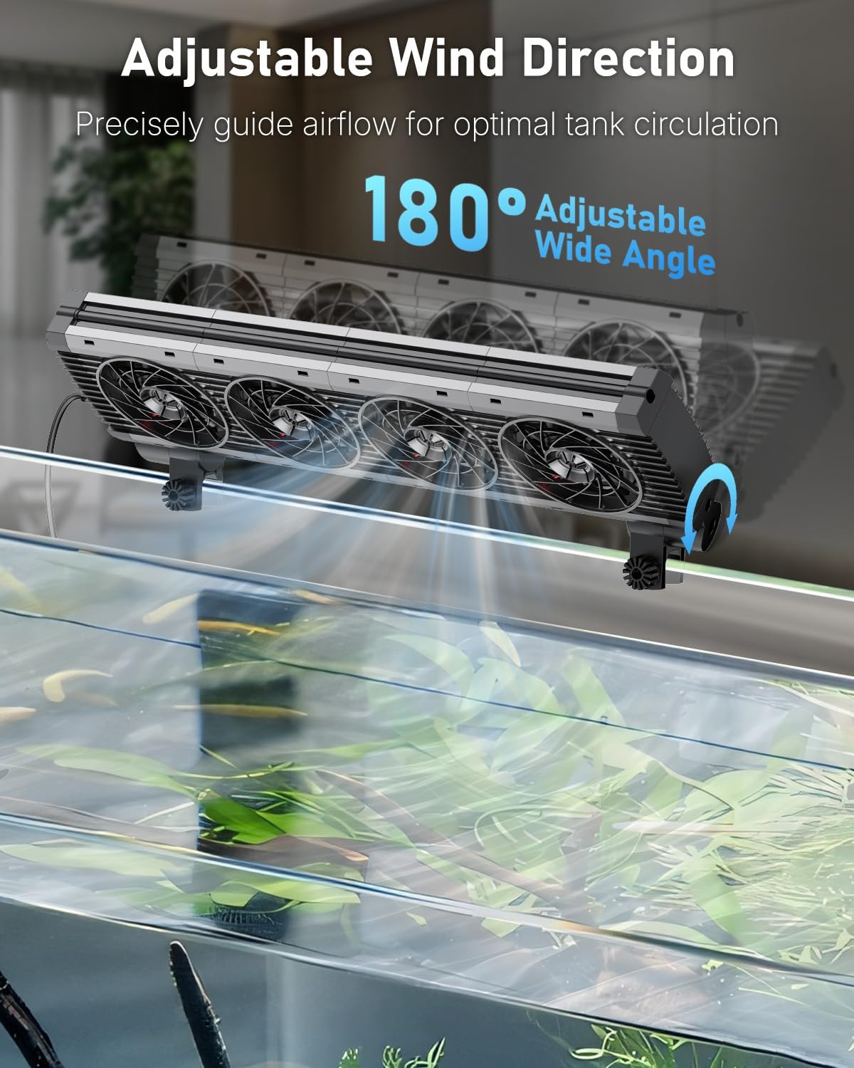 Pawfly Aquarium Chiller Fan, Quiet Aquarium Fan for Axolotl Tank - 4 Fans - image 4
