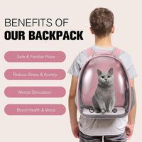 Cat Carrier Backpack, Pet Carrier Backpack Front Pack for Small Medium Cat Puppy Dog Carrier - Pink - image 3