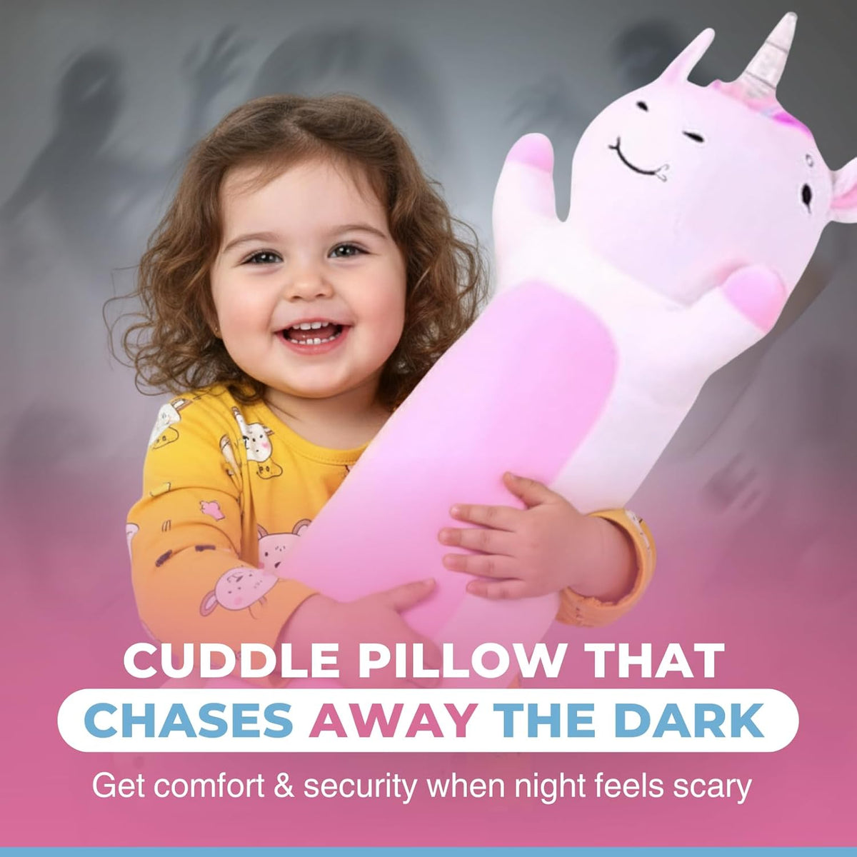 Cuddle Paws Unicorn Plush Body Pillow for Kids, Soft Toy - Unicorn / Large - 47 Inches - image 3