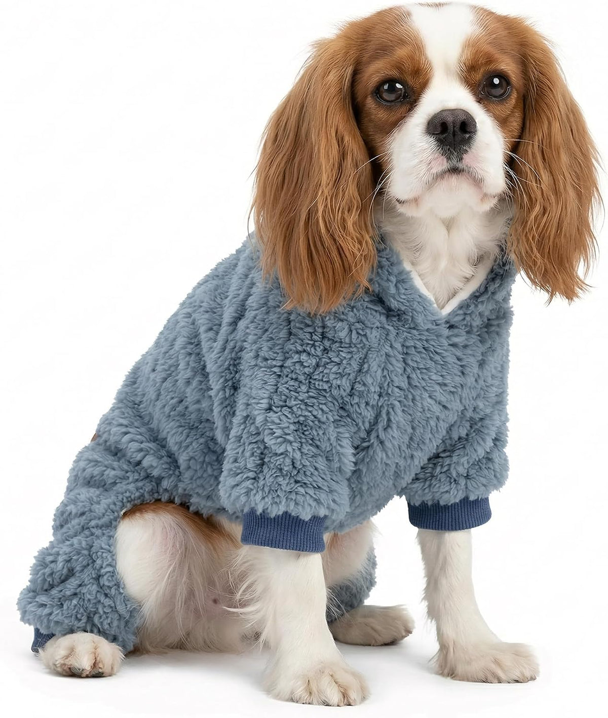 Fitwarm Collared Neck Plaid Dog Pajamas - X-Large / Steel Blue - image 4