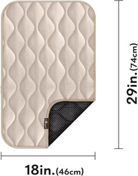 Paw Inspired Washable Padded Crate Mats for Dogs - 30 Inch / Tan - image 2