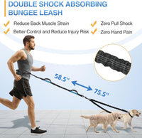 Kytely Hands Free Dog Leash with Zipper Pouch - For 2 Dogs / Medium/Large - image 4
