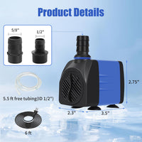 AQUANEAT Small Fountain Pump - 480 GPH - image 2
