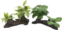 M2cbridge Artificial Fish Tank Plants Aquarium Plant Aquatic Water - 2pcs Big Green