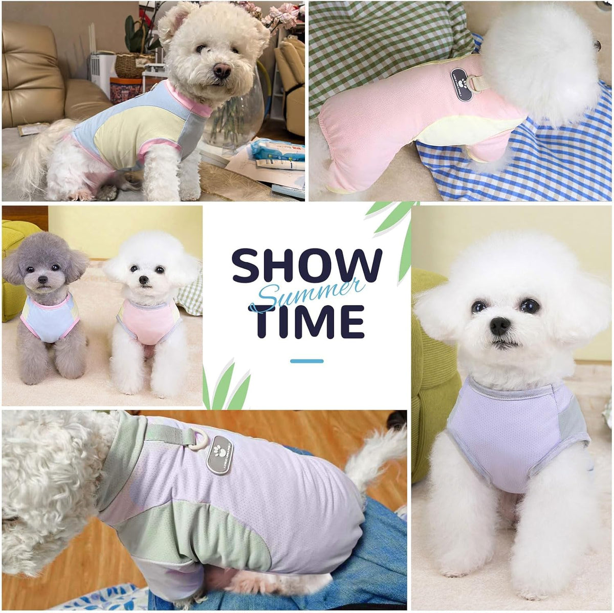 3 Pack Dog Cooling Vest with D-Ring Dog Tshirt Sun Protection Small - 3pack Purple Pink Blue / Medium - image 2