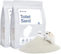 Niteangel Training Litter Potty Sand: 1.4 L x 2 Absorb Odor & No Dust – Essentials for Small Pets - 1.4 L X 2 - Blue Label