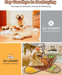 HOPET Snuffle Mat for Dogs Large Breed - 28*28 Brown Flower Trap - image 2