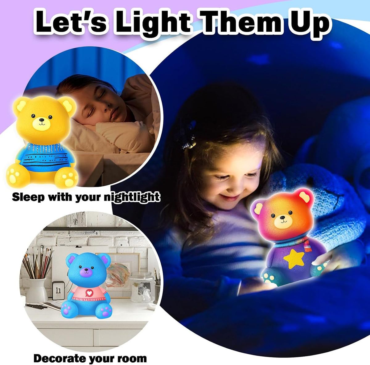 FUNZBO 4.3in Paint Your Own Dinosaur Lamp Kit - Bear - image 4