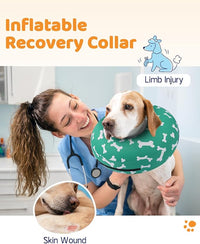 Super Inflatable Dog Cone Alternative - Soft Recovery Collar for Small to Large Dogs