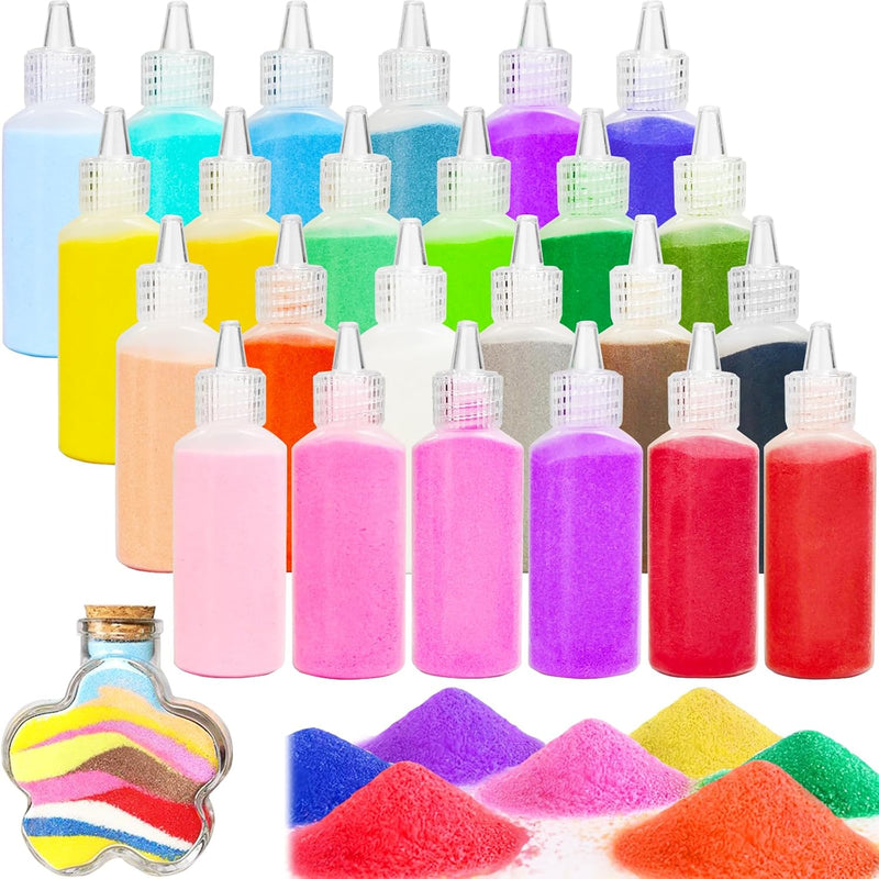 Panxxsen 24PCS Colored Art Sand Kit - 24 PCS