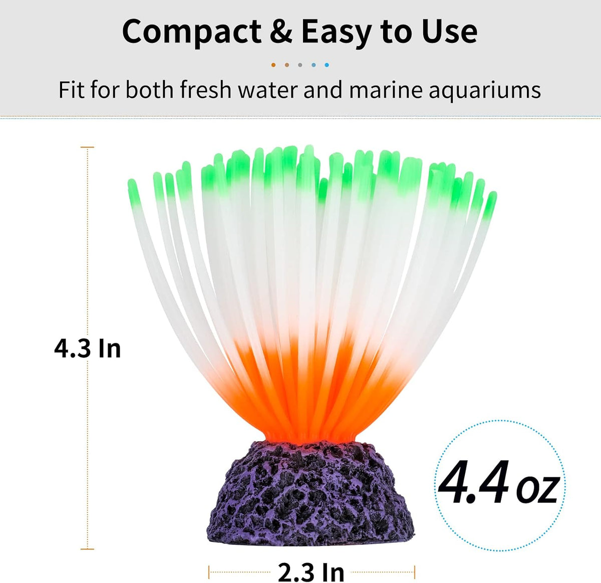 Uniclife Aquarium Imitative Rainbow Sea Urchin Ball Artificial - Green Sea Urchin - image 2