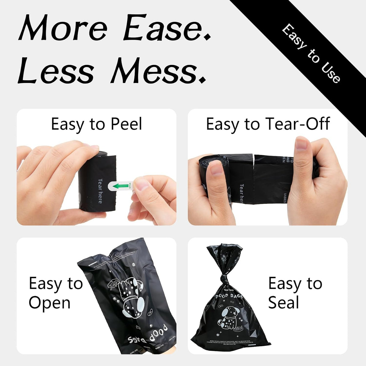 Cherry Blossom Scented Dog Poop Bags, 42 Rolls 630 counts - Black / 630 Count (Pack of 1) - image 3