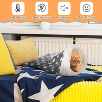 Self Heating Cat Sleeping Bag Indoor Self Warming Cat Bed Cave Heated - Classic Style / Gray - image 3