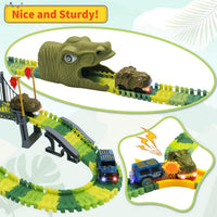 IQKidz Dinosaur World Race Track Toys, 1 Race Car, 6 Dino Toys - Dinosaur Track - image 4