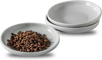 3 PCS Ceramic Cat Bowls, Small Dog Dish - Grey