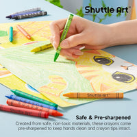 Shuttle Art crayon bulk class pack with 720 crayons sorted by color in a storage box - view 8