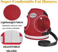 Cat Harness and Leash Set - Red / S (Chest: 9" - 11") - image 4