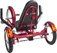 Mobo Triton Pedal Go Kart Trike. Kids 3-Wheel Bike. Youth Cruiser - Red - image 3