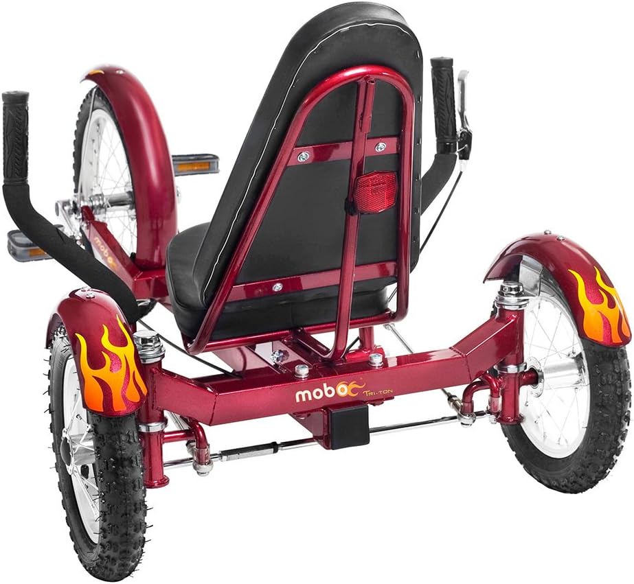 Mobo Triton Pedal Go Kart Trike. Kids 3-Wheel Bike. Youth Cruiser - Red - image 3