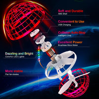 Ivtivfu Flying Orb Ball with Dazzling Lights - Red - image 4