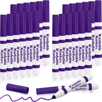 Janlaugh washable markers bulk pack of 24 broad line markers with conical tips - view 2