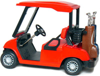 KiNSFUN Golf Cart 4½" Die Cast Metal Model Pullback Action Toy – Fun for Kids & Family - Red - image 2