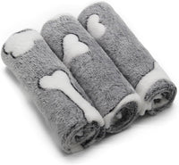 1 Pack 3 Puppy Blanket, Fleece Pet Small Dog Blanket for Puppy Cat, 40"x30" – Essentials for Dogs - Medium(29"x20") / Bone/Series