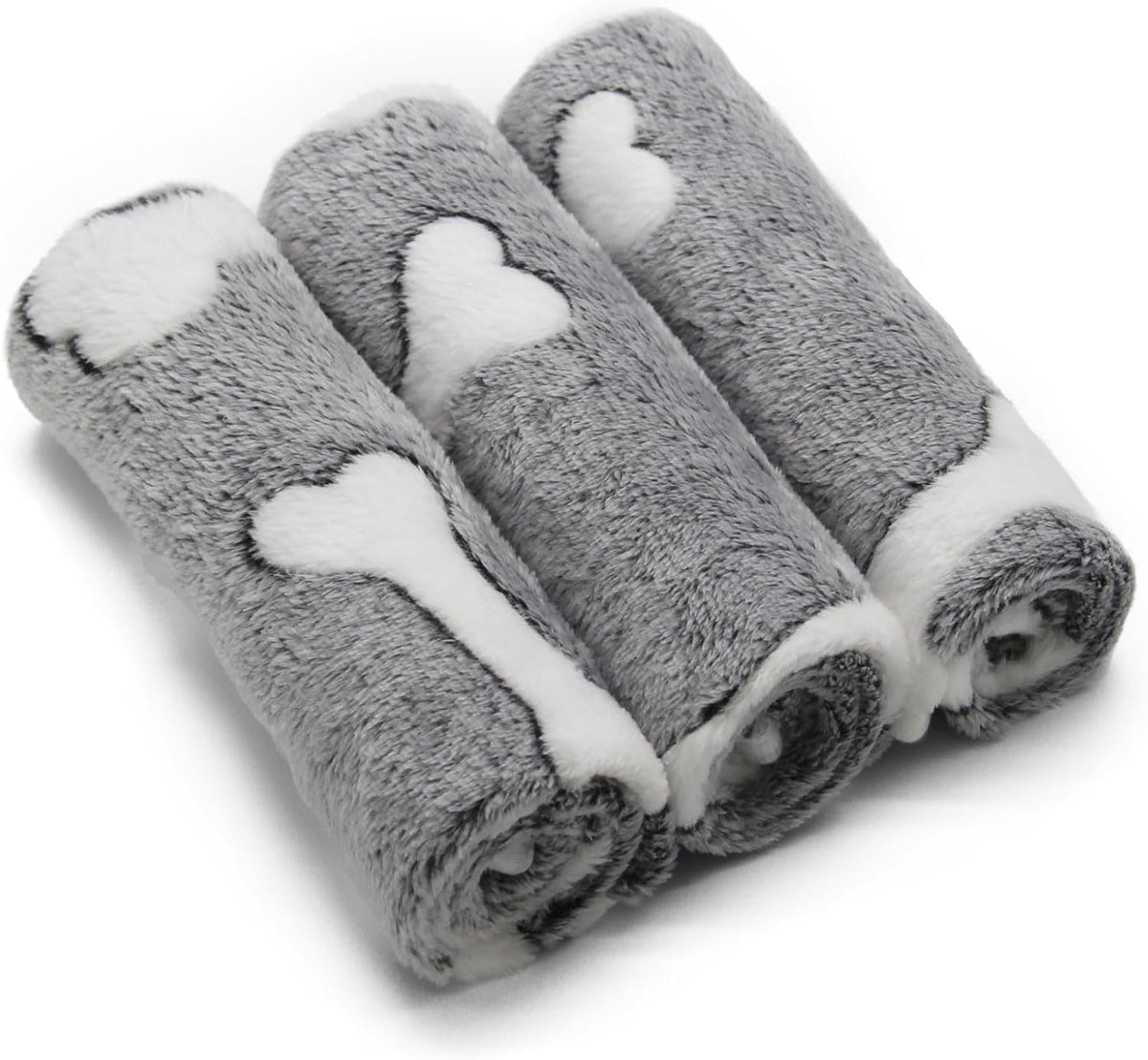 1 Pack 3 Puppy Blanket, Fleece Pet Small Dog Blanket for Puppy Cat, 40"x30" – Essentials for Dogs - Medium(29"x20") / Bone/Series