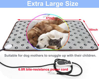 Pet Heating pad Outdoor Small Dog cat Heating pad Heated ped beds - Digital-Printfoot / 47X30 inch - image 2