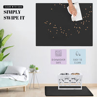 AVERYDAY 32x24 Waterproof Silicone Dog Food Mat - Black / 32" x 24" - image 4
