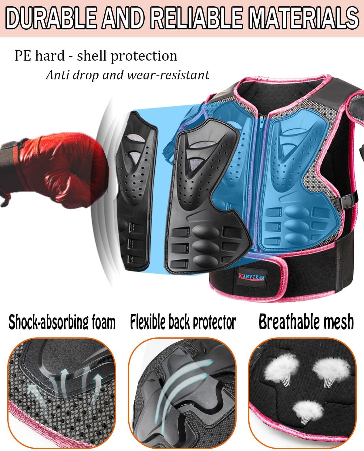 DBaoXiaoMu kids dirt bike gear armor vest suit with chest, back, knee and elbow protection - view 11