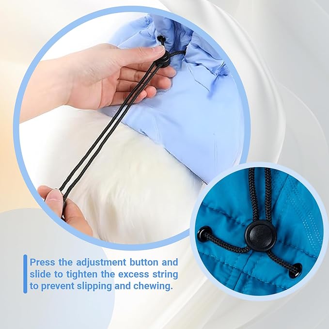 Cat Recovery Collar, Soft Adjustable Cone for Cats and Kittens, Lightweight Waterproof Elizabethan Collar for After-Surgery Care, Prevent Licking and Scratching, Neck Protector for Pets（Lake Blue,M）