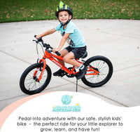 AVASTA Bilbo 18 20 24 Inch Kids Bike for Boys Girls Youth 5-14 Years - Orange / 18 Inch with Kickstand & Training Wheels - image 3