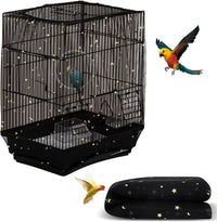 Bird Cage Seed Catcher, Seed Catcher Guard Net Cover - Star-black / 15.7" x87"