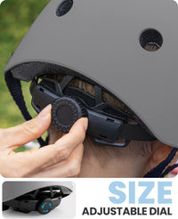 OutdoorMaster Kids Bike Helmet, Adjustable for Cycling & Skating – Fun for Kids & Family - Matte Gray / Large: 21.7-22.8 in. / 55-58 cm - image 3
