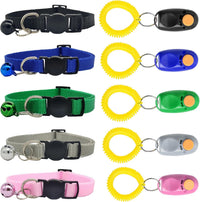SunGrow 2-Pack Dog Clicker for Training with Wrist Bands - 5 Clickers + 5 Puppy collars