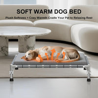Elevated Dog Bed, Raised Cooling Lifted Dog Cot for Indoor & Outdoor – Essentials for Dogs - Cushion / M:34'' x 26'' 8'' - image 2