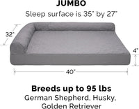 Furhaven Orthopedic Dog Bed for Large Dogs w/ Removable Bolsters - Jumbo / Titanium - image 2