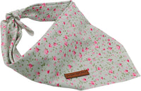 Dog Bandanas 1PC Washable Cotton Triangle Dog Scarfs for Small Medium - Small / Green Flower - image 2